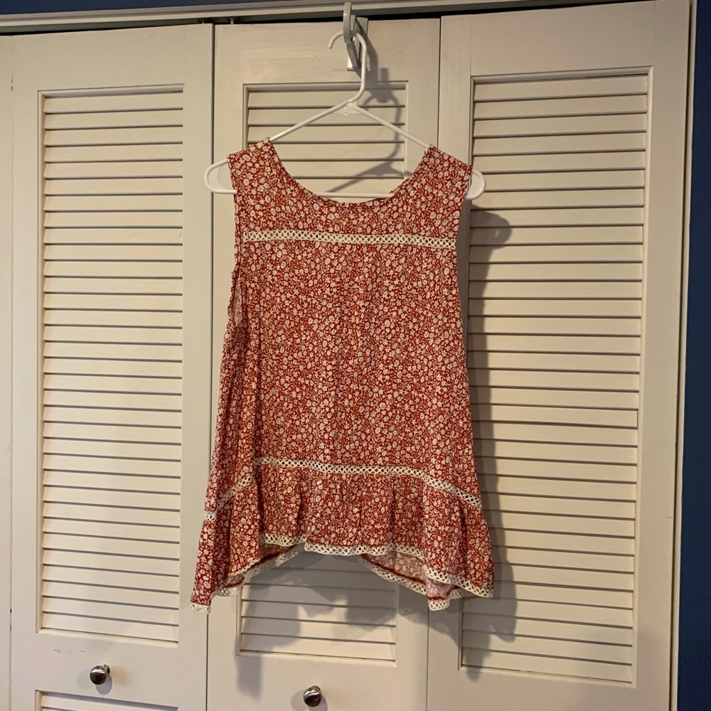 Maeve by Anthropologie red & white tank in medium